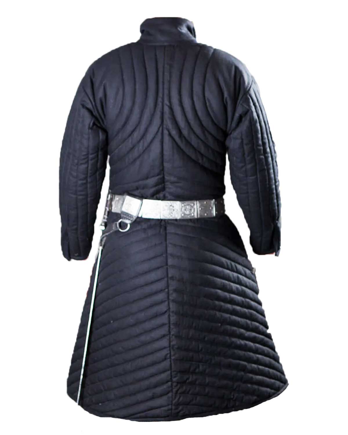 Medieval Knight Padding Medieval Gambeson Black Puffer Padding Coat | Elite Jacket