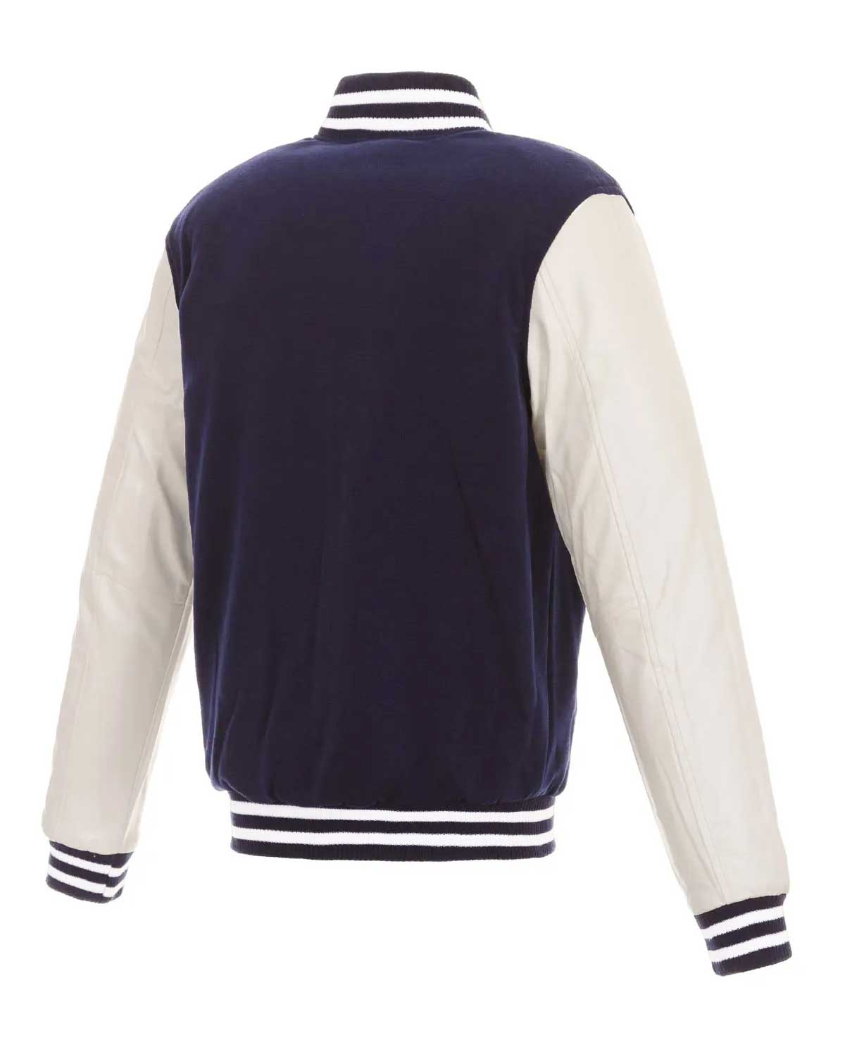 Columbus Blue Jackets Varsity Blue and White Bomber Jacket 