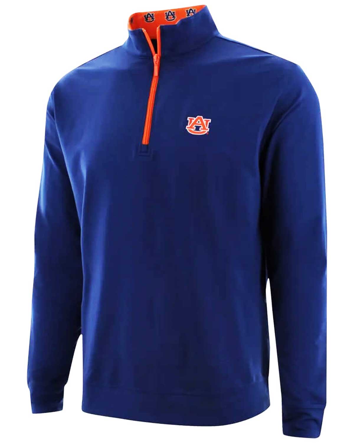 Mens Auburn Tigers Zip Pullover Blue Hoodie | Elite Jacket