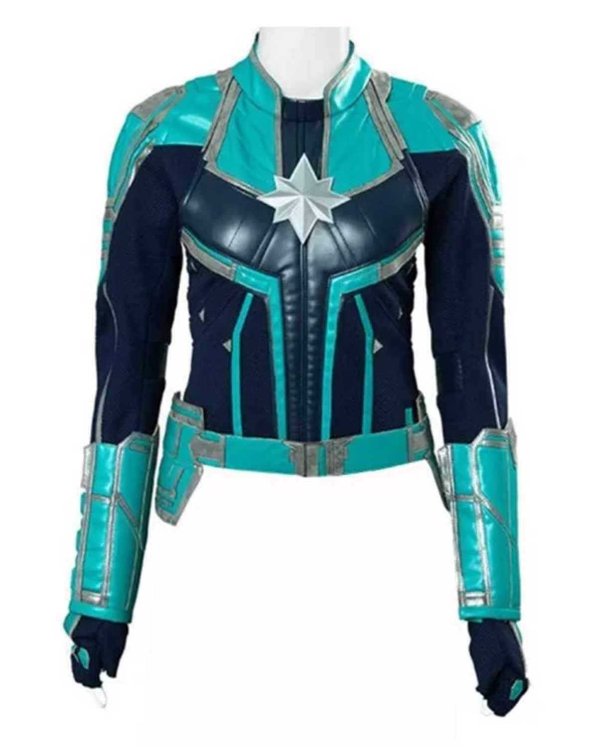 Elite Captain Marvel Green Halloween Jacket