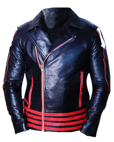 Freddie Mercury Red And Black Leather Jacket | Elite Jacket