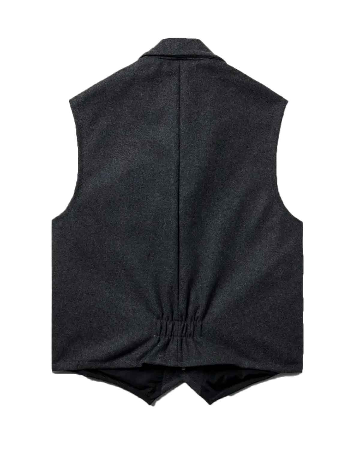 Mens Black Wool Cowboy Western Style Vest | Elite Jacket