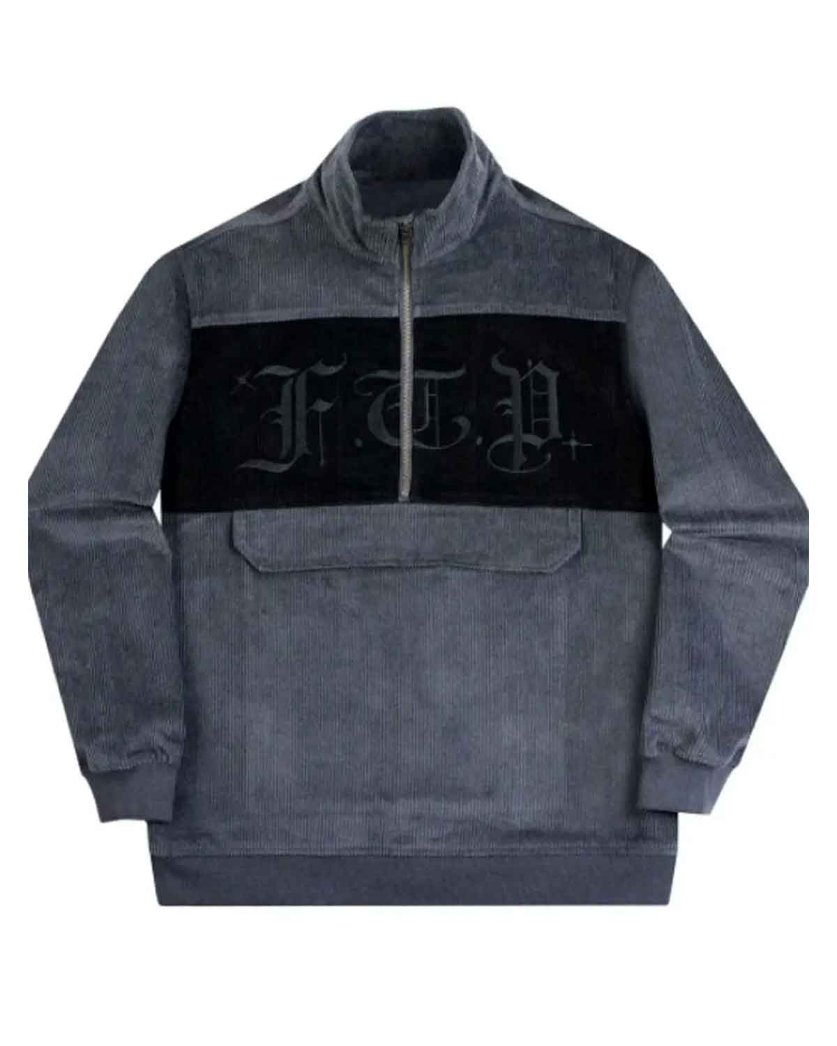 Gangsta Half Zipper FTP Corduroy Jacket | Elite Jacket