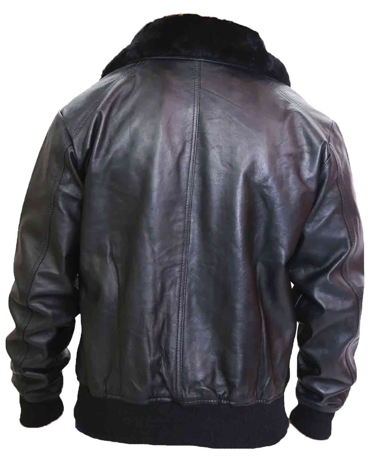 Elite Men's G1 Navy Black Leather Jacket