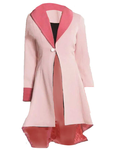 Queenie Fantastic Beast and Where to Find Them Pink Wool Coat
