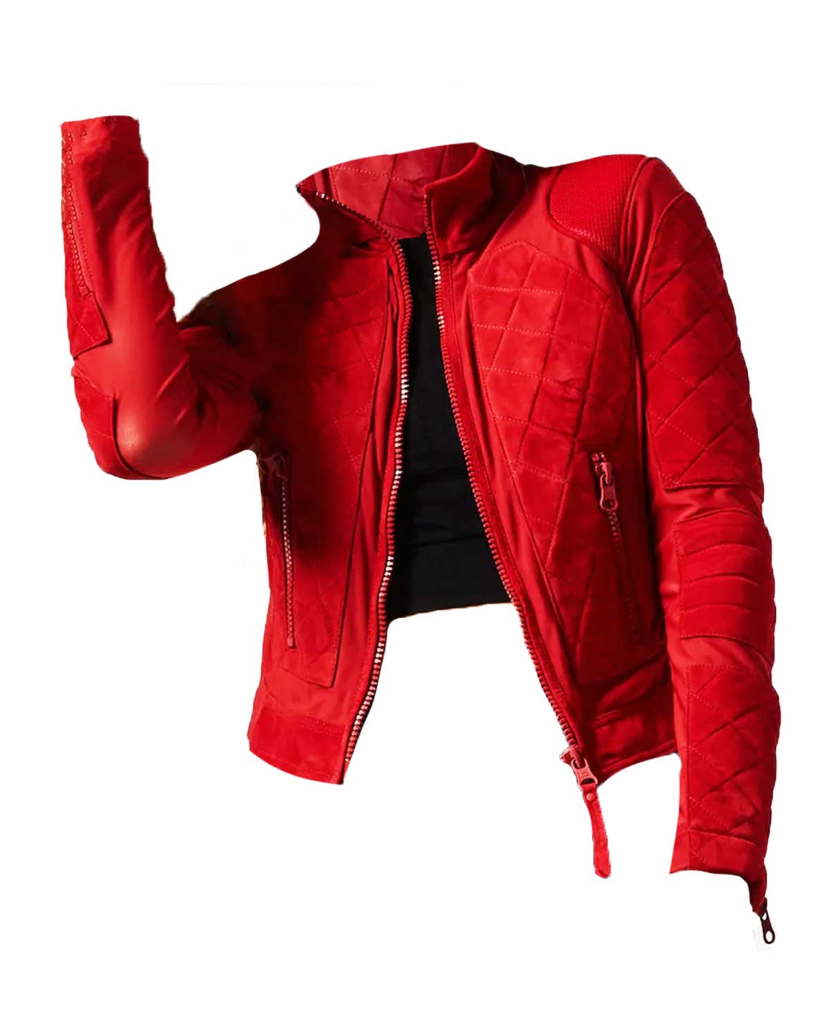 Bayley WWE Pamela Marinez Red Suede Jacket | Elite Jacket