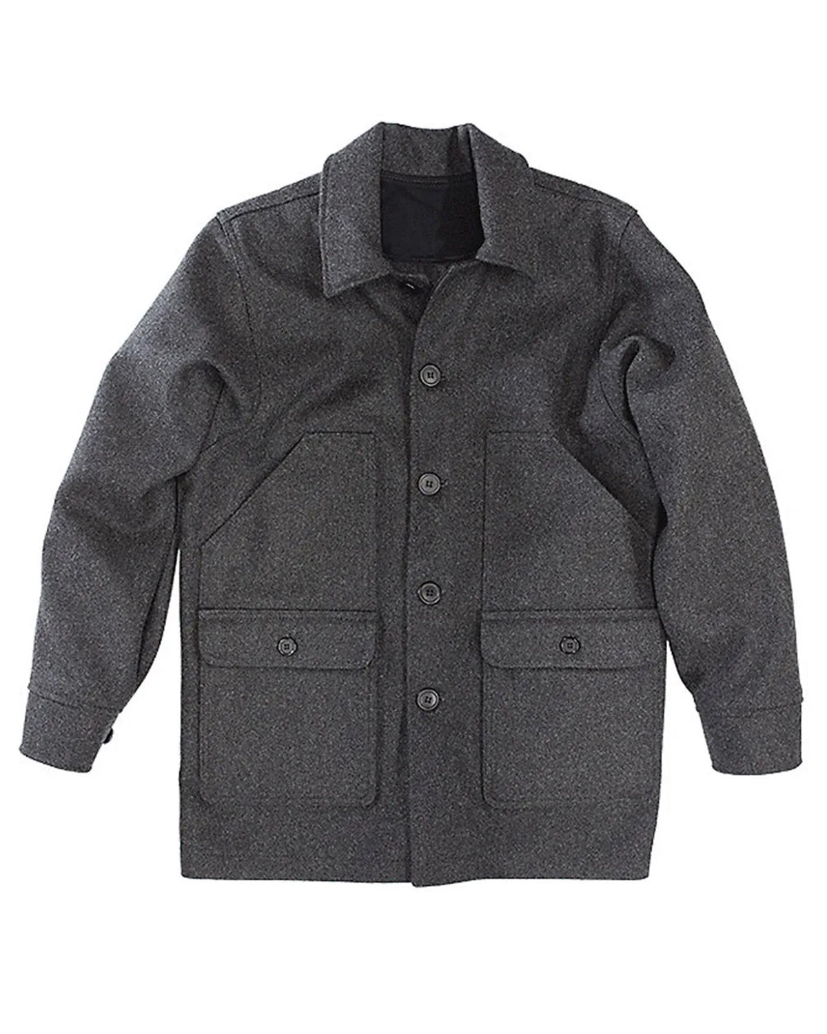 Mackinaw Shirt Collar Buttoned Wool Coat