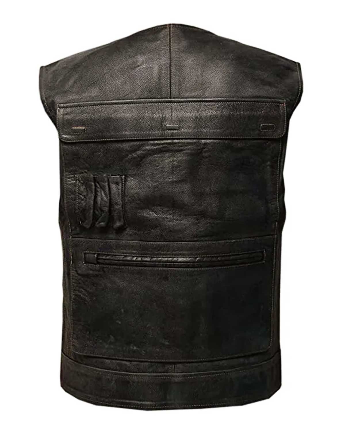 Han SOLO A Star Wars Story Black Leather Vest | Elite Jacket