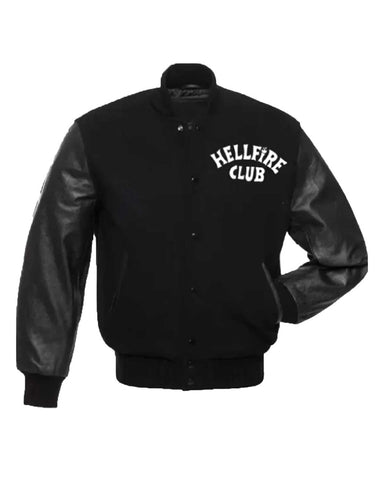 Hellfire Club Stranger Things Black Varsity Jacket | Elite Jacket