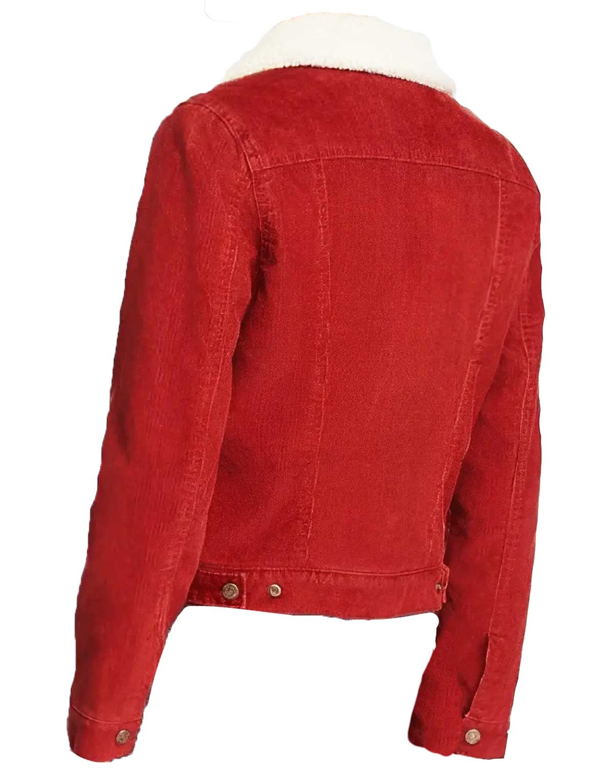 Amy Fleming Heartland Red Sherpa Collar Jacket | Elite Jacket