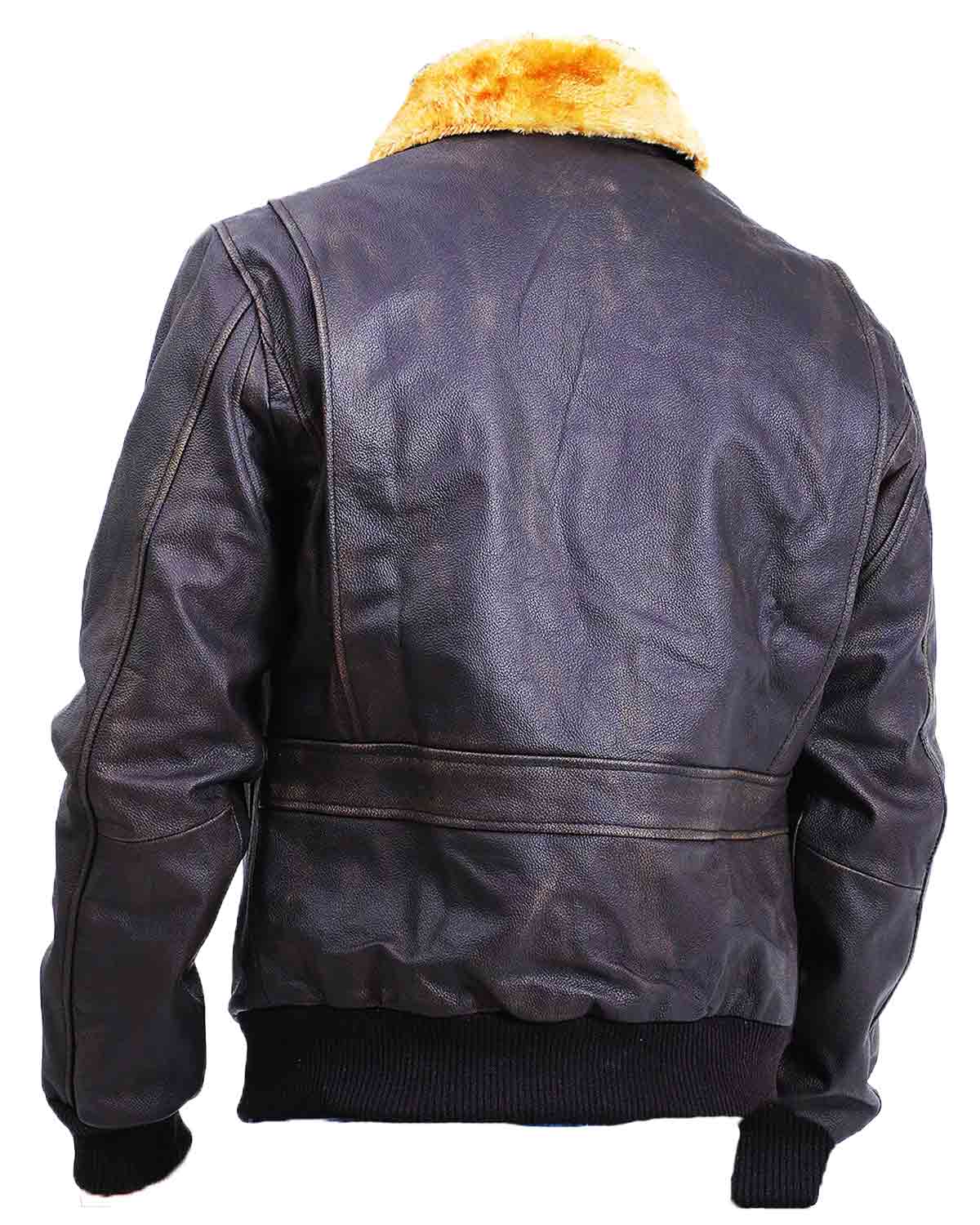 Mens Flight Aviator Bomber Brown Leather Jacket | Elite Jacket