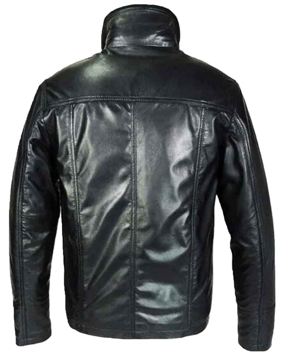Mens Classic Black Real Leather Jacket | Elite Jacket