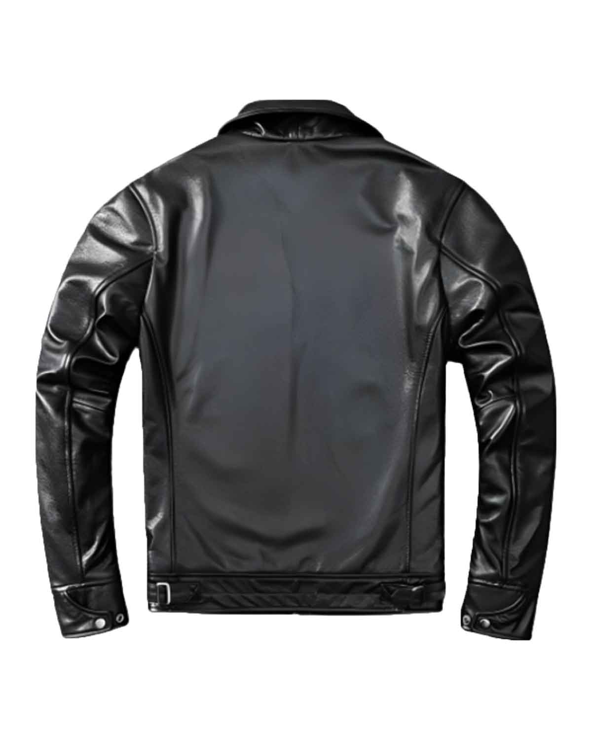 Mens Black Lambskin Leather Biker Jacket | Elite Jacket