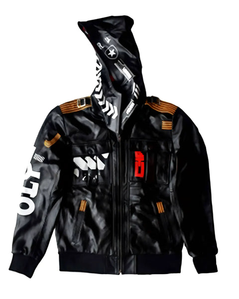 Cyberpunk Ninja Ghostrunner Black Hooded Jacket | Elite Jacket