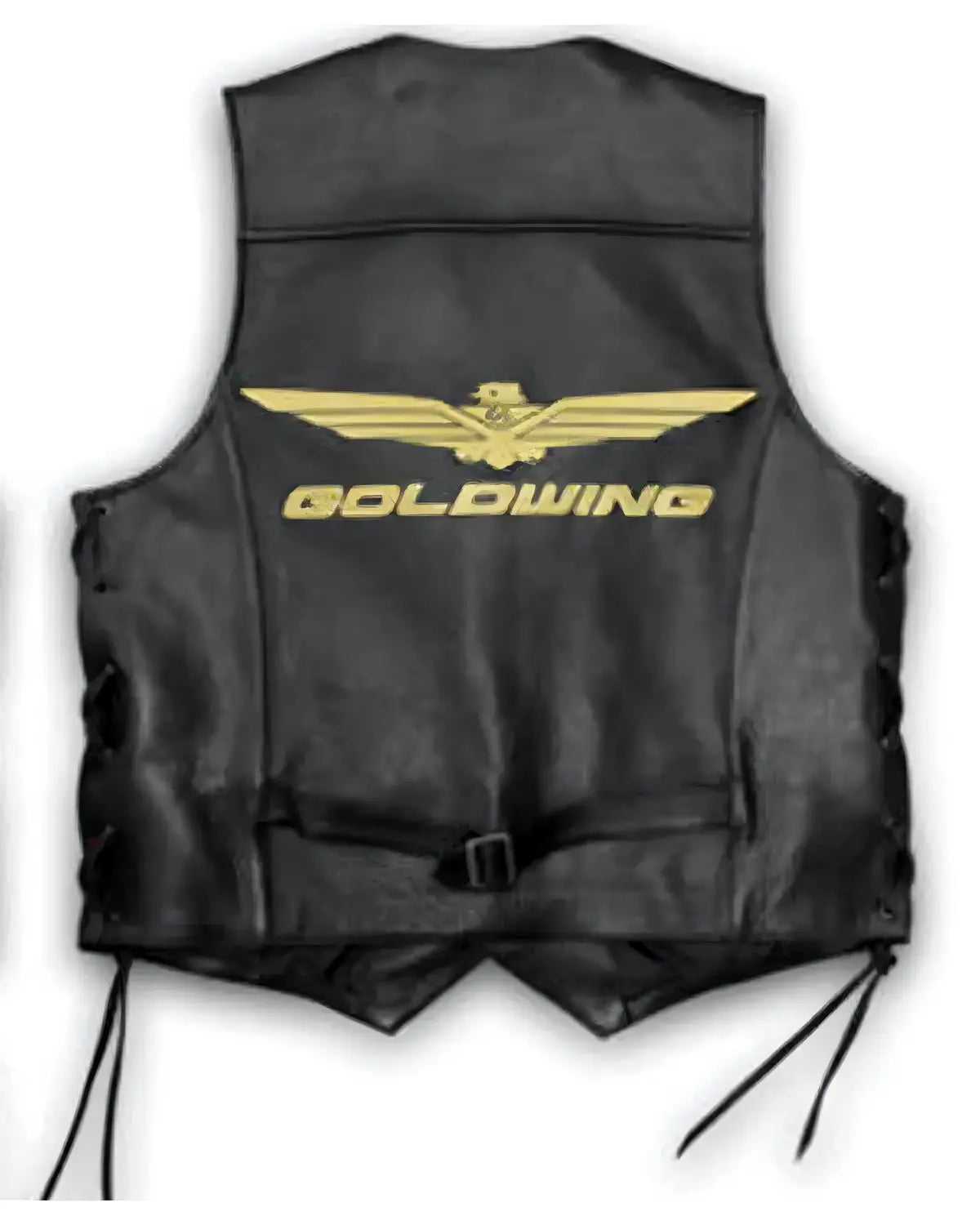 Motorcycle Goldwing Black Leather Vest