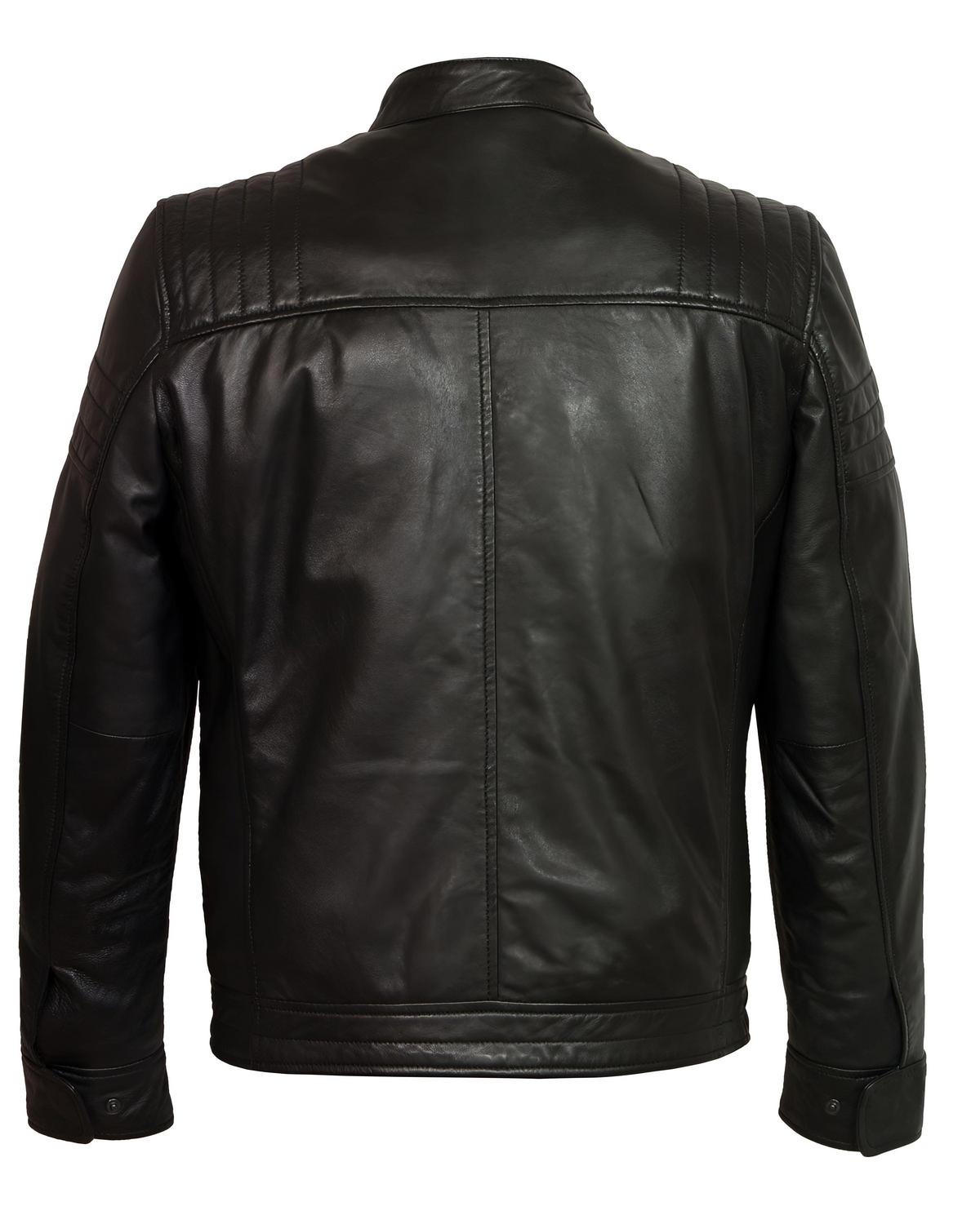 Mens Black Leather Winters Jacket | Elite Jacket