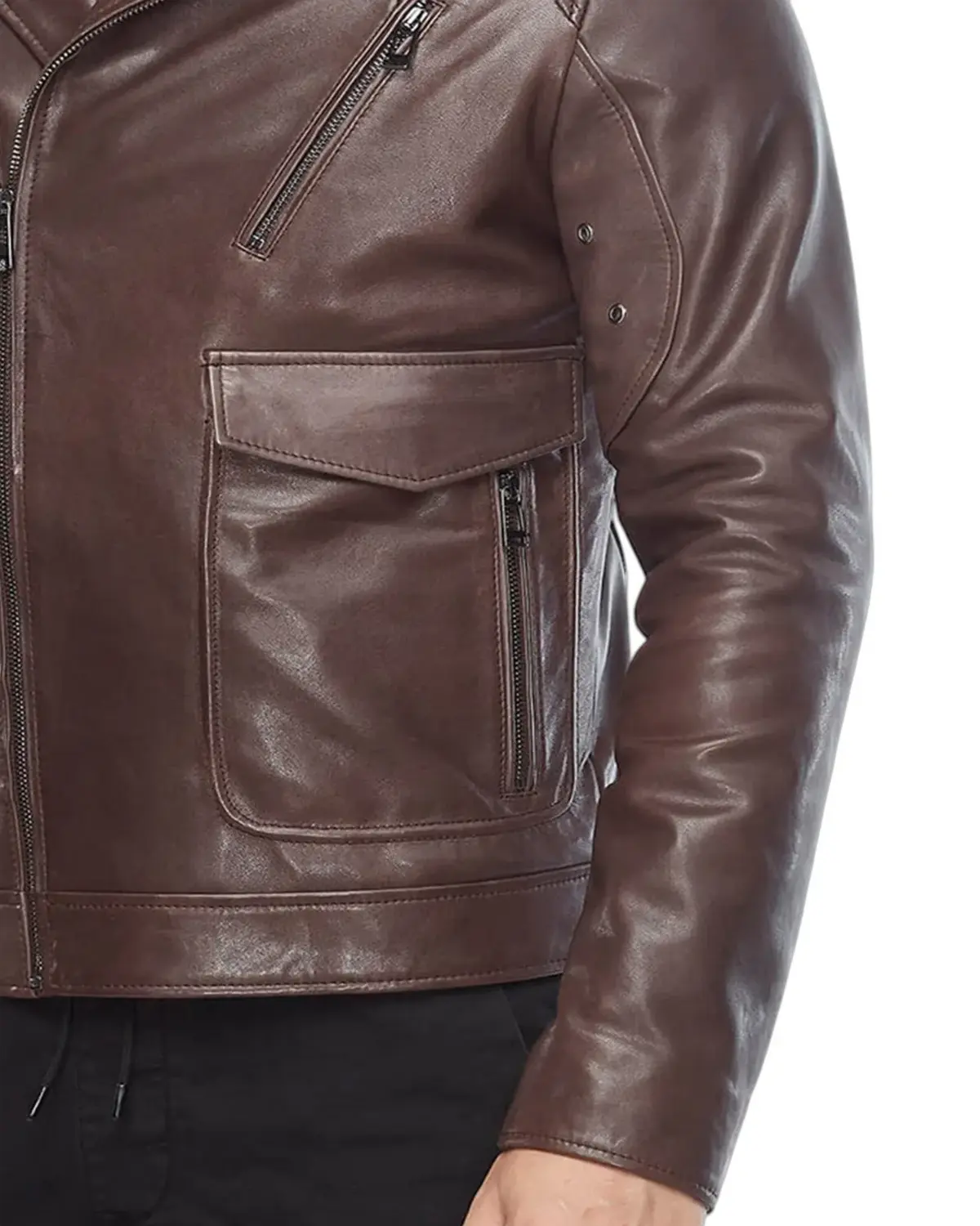 Mens Choco Brown Motorcycle Leather Jacket | Big Discounts