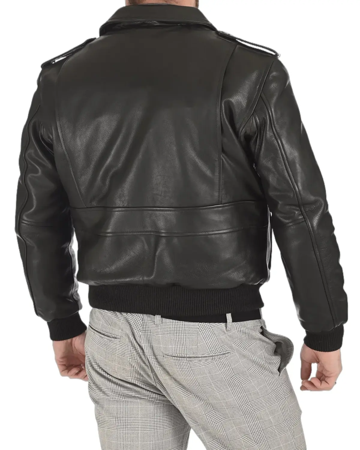 Mens Soft Black Bomber Leather Jacket | Elite Collection