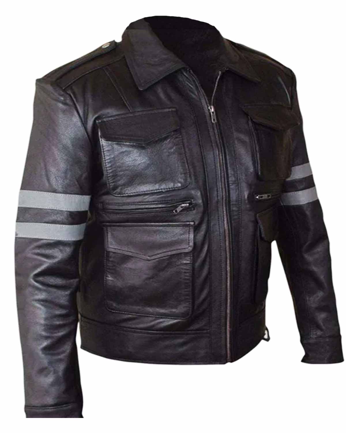 Leon Kennedy Resident Evil 6 Black Jean Jacket For Men 