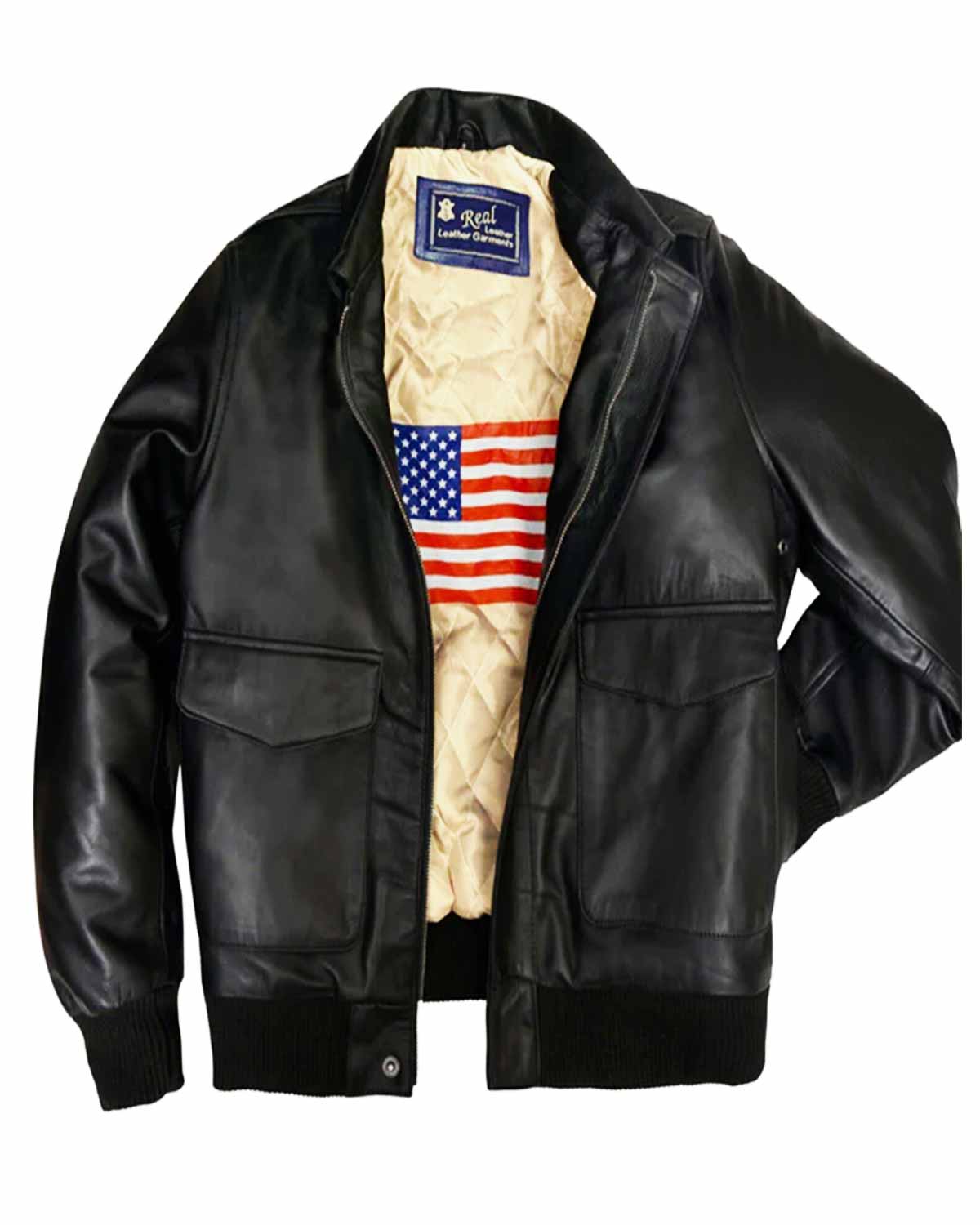 Heren Air Force A2 USAF Bruin Pilot Aviator Echt Lederen Flight Bomber Jacket Heren Air Force A2 USAF Bruin Pilot Aviator Echt Lederen Flight Bomber Jacket