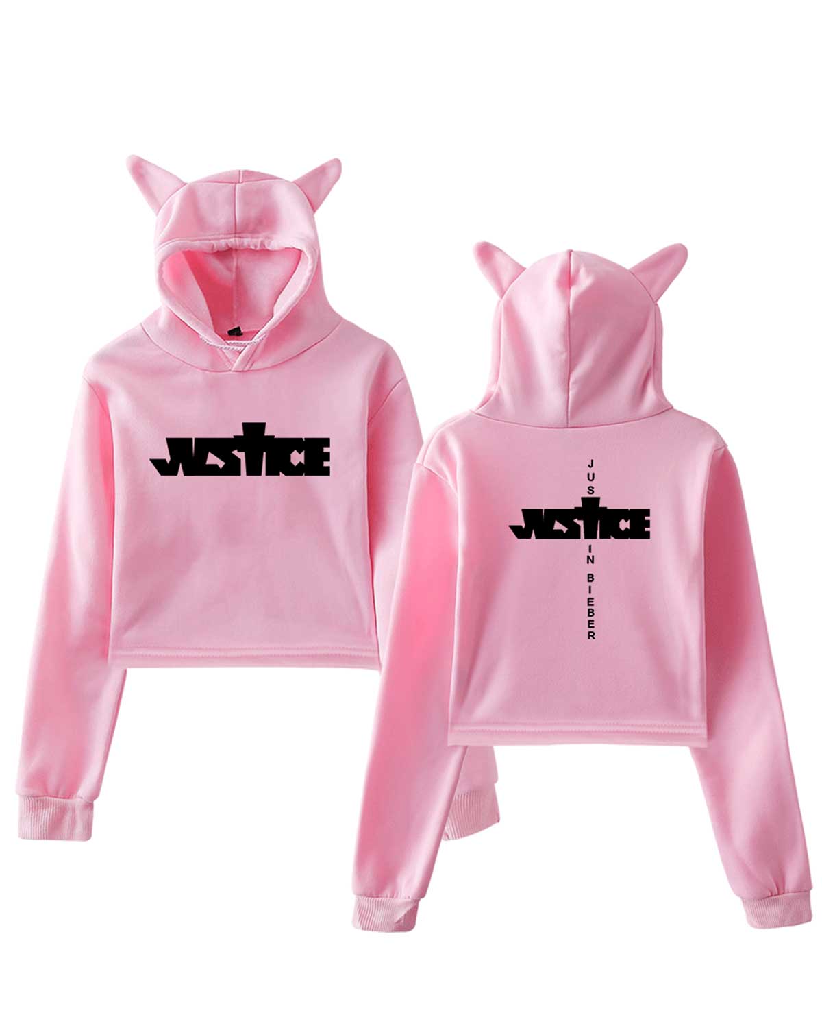 Billie Eilish JB Cat Multicolor Cropped Hoodie | Elite Jacket