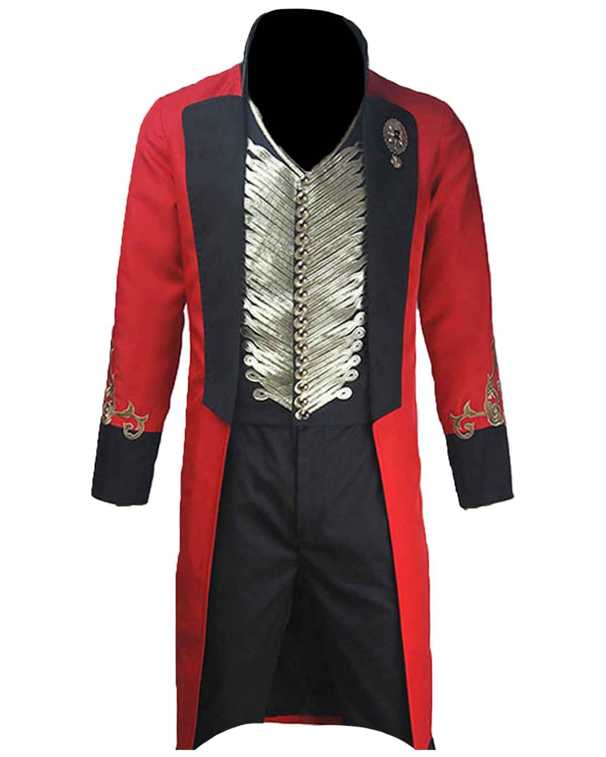 The Greatest Showman Hugh Jackman Red Coat With Vest – Elite