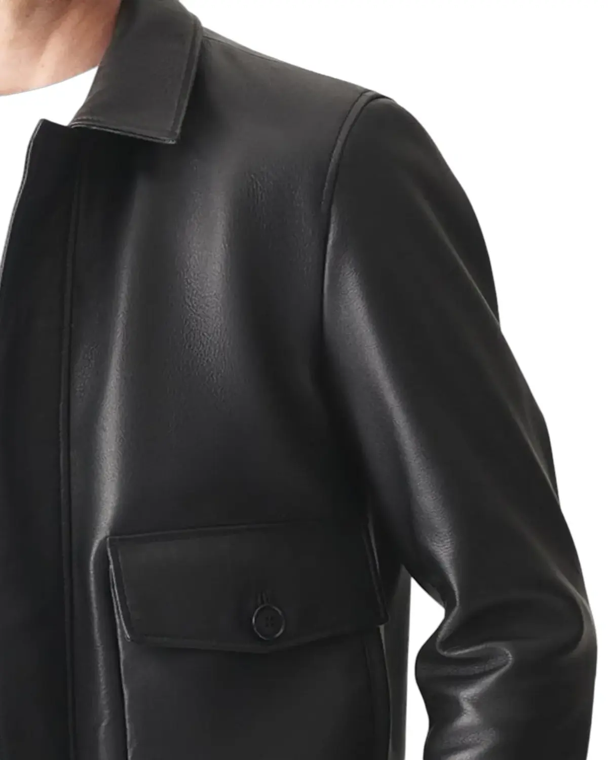 Mens Slimfit Black Lambskin Leather Jacket | Elite Jacket