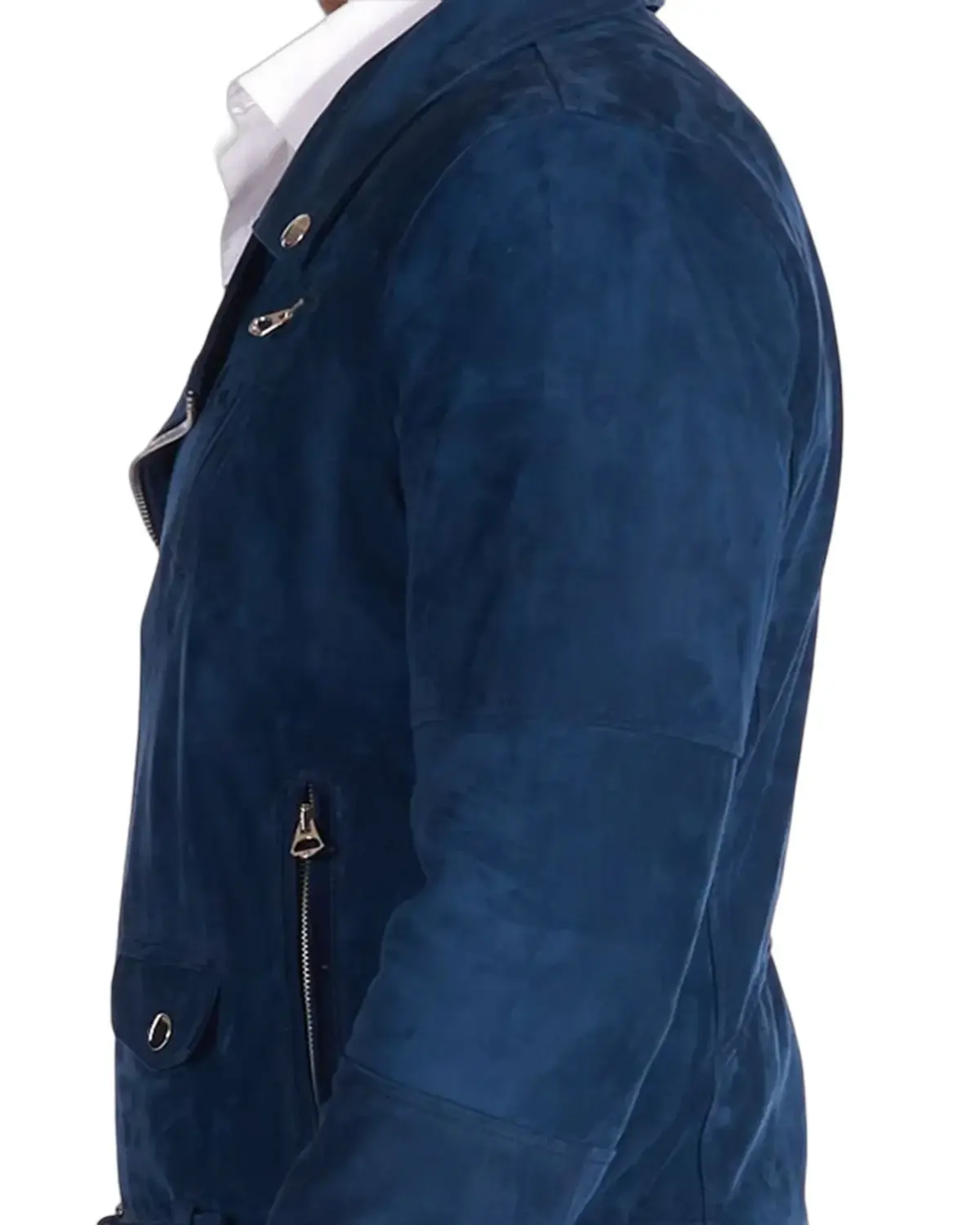 Mens Iconic Blue Suede Leather Jacket | Elite Jacket