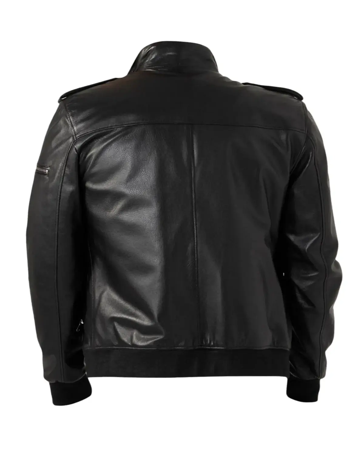 Mens Sports Black Lambskin Leather Jacket | Elite Collection