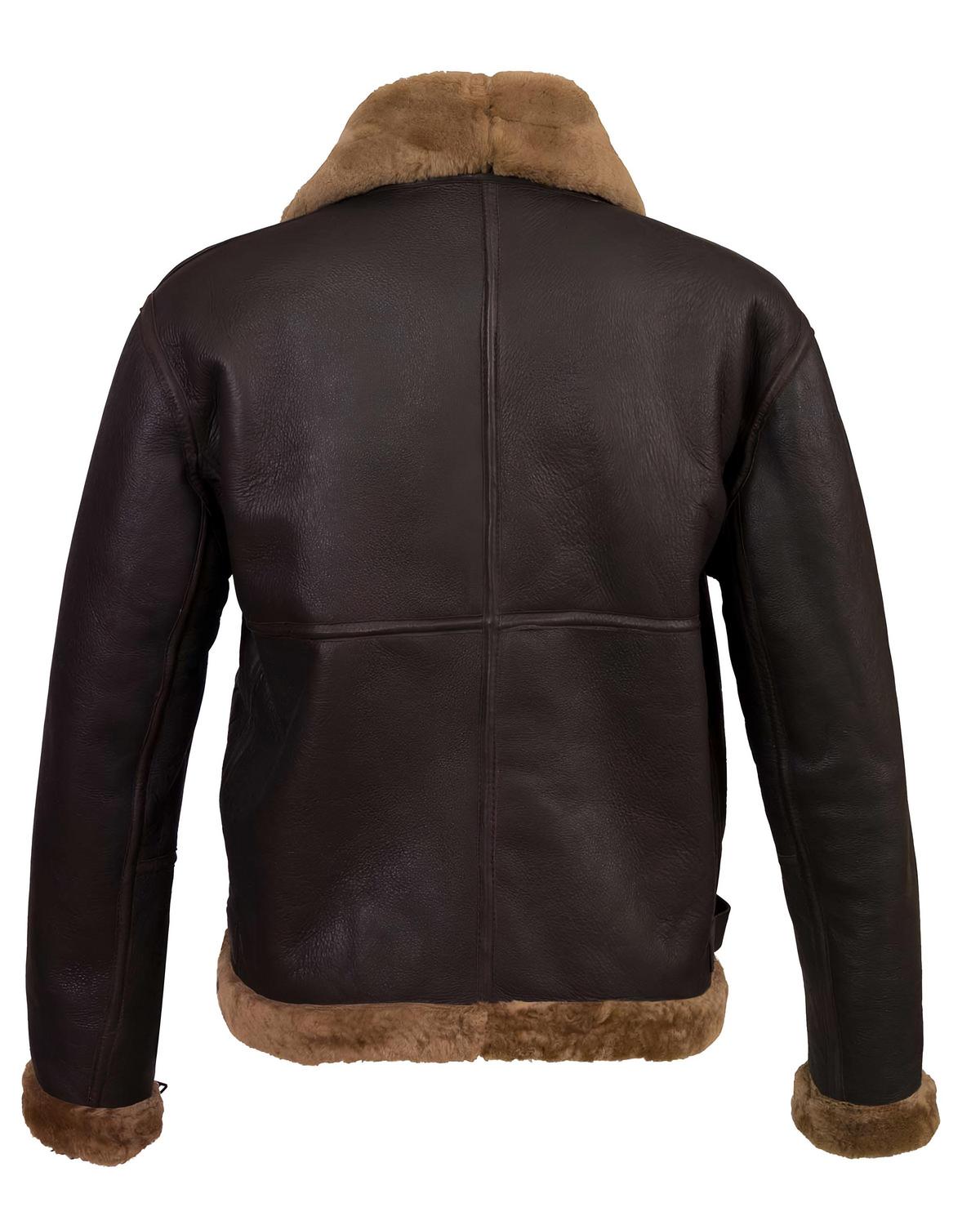 Mens Bomber Brown Sheepskin Flying Jacket | Elite Jacket