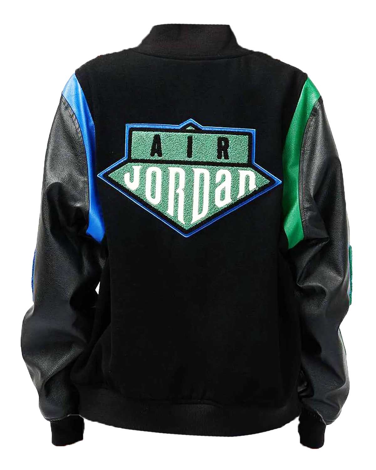 Air Jordan Aleali May Black Letterman Jacket | Elite Jacket