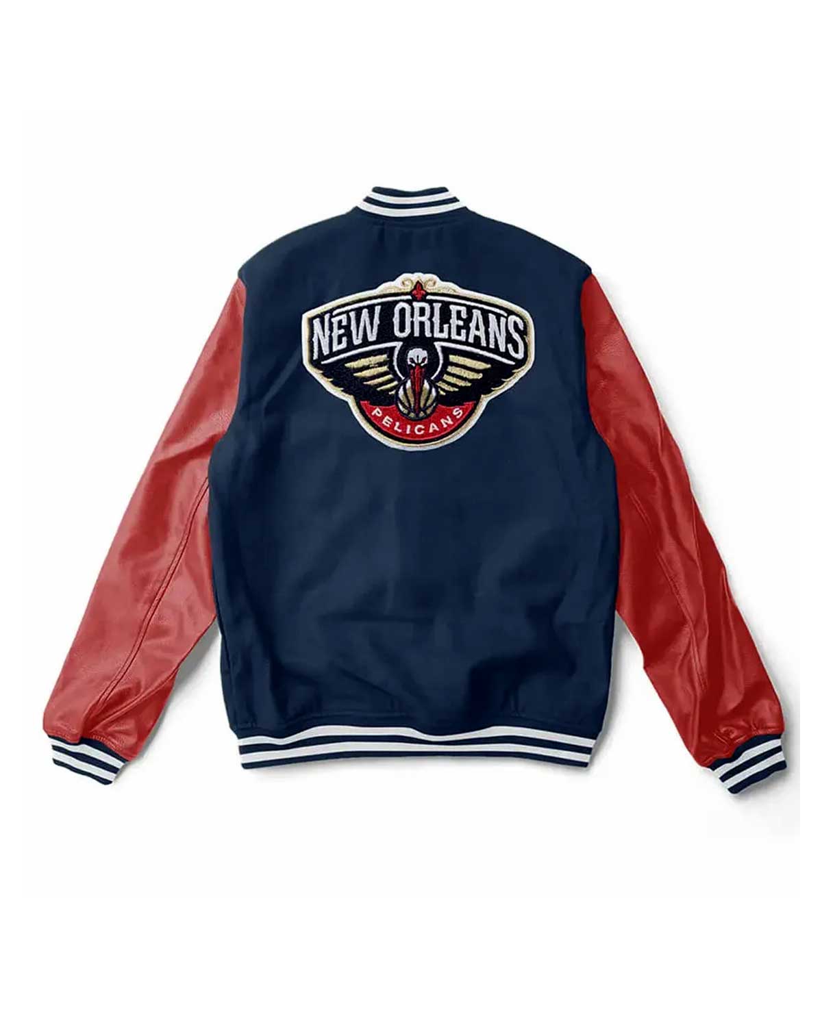 NBA New Orleans Pelicans Blue And Brown Letterman Jacket