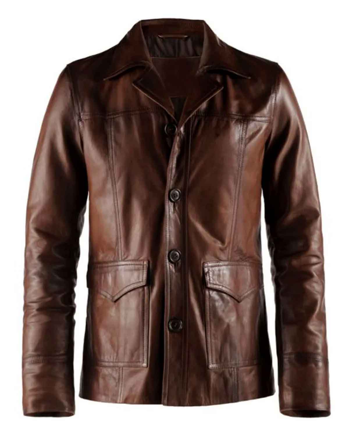 Hitman Classic 70s Black Leather Jacket | Elite Jacket