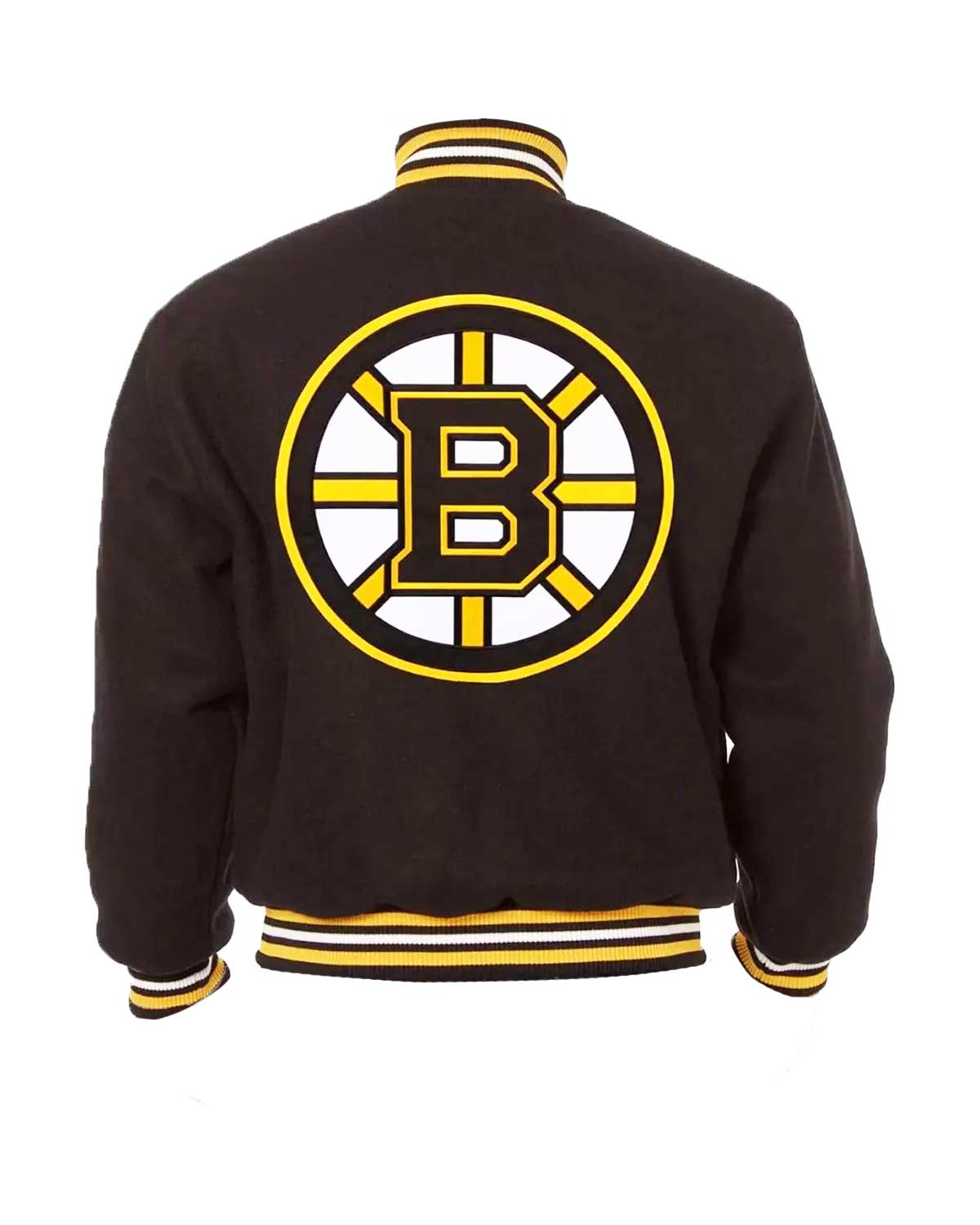 Boston Bruins Black Letterman Wool Jacket | Elite Jacket