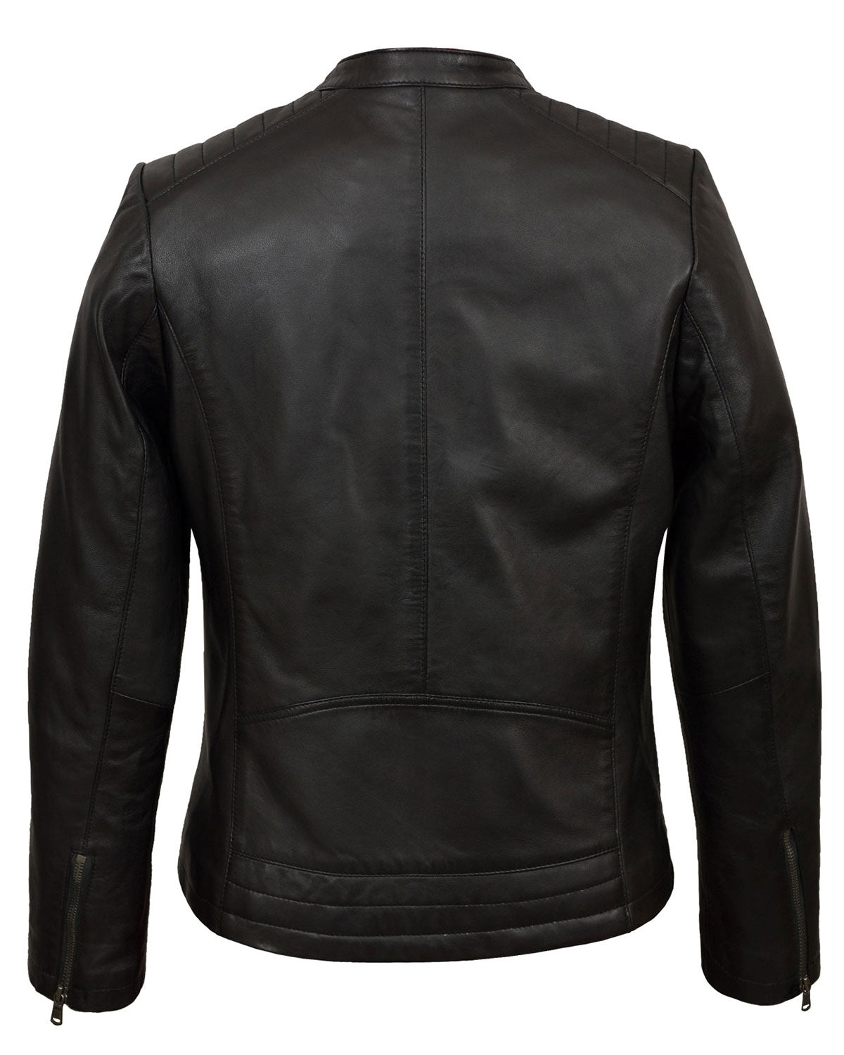 Womens Black Leather Stylish Biker Jacket | Elite Jacket