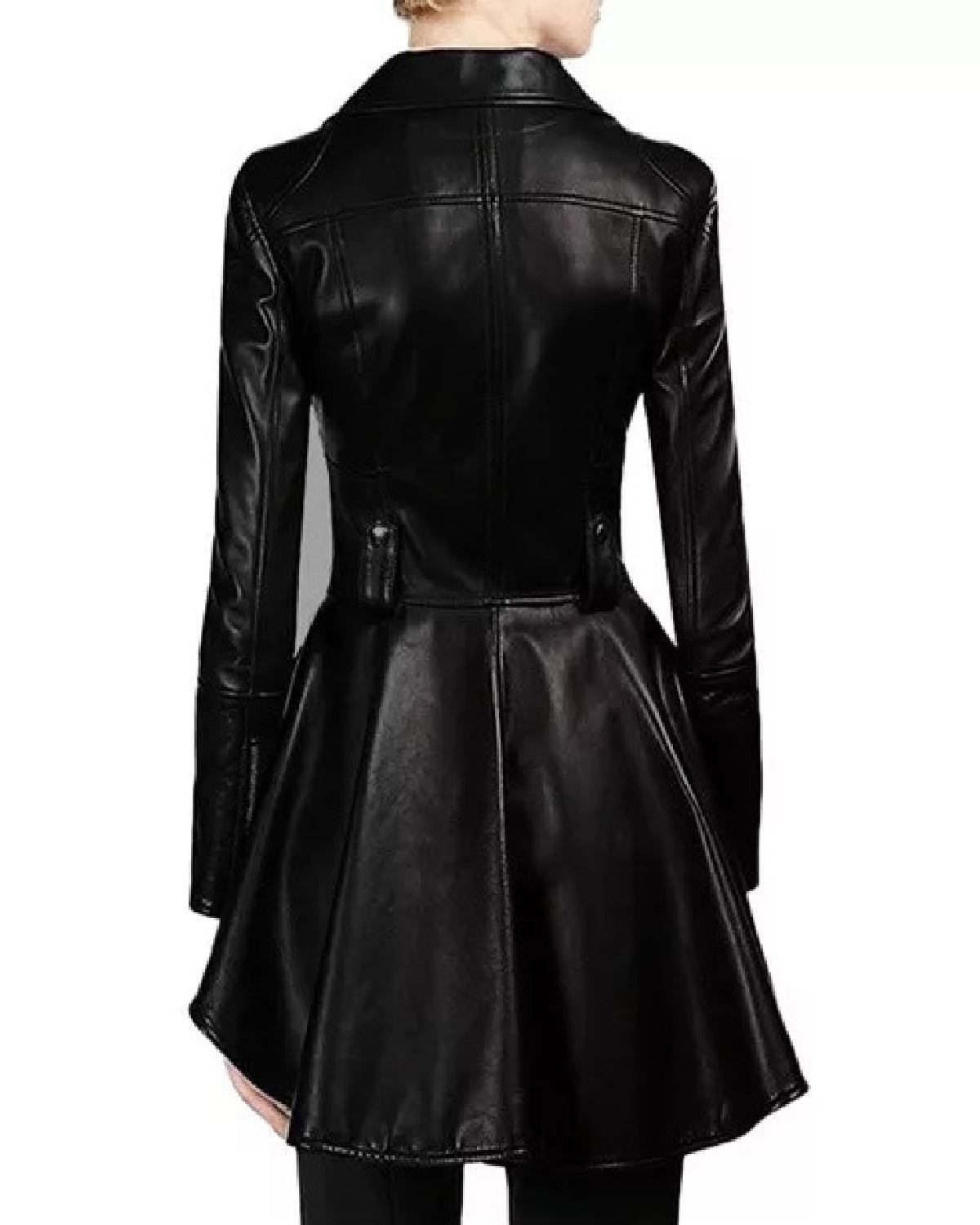 Womens Black Peplum Leather Jacket | Elite Jacket