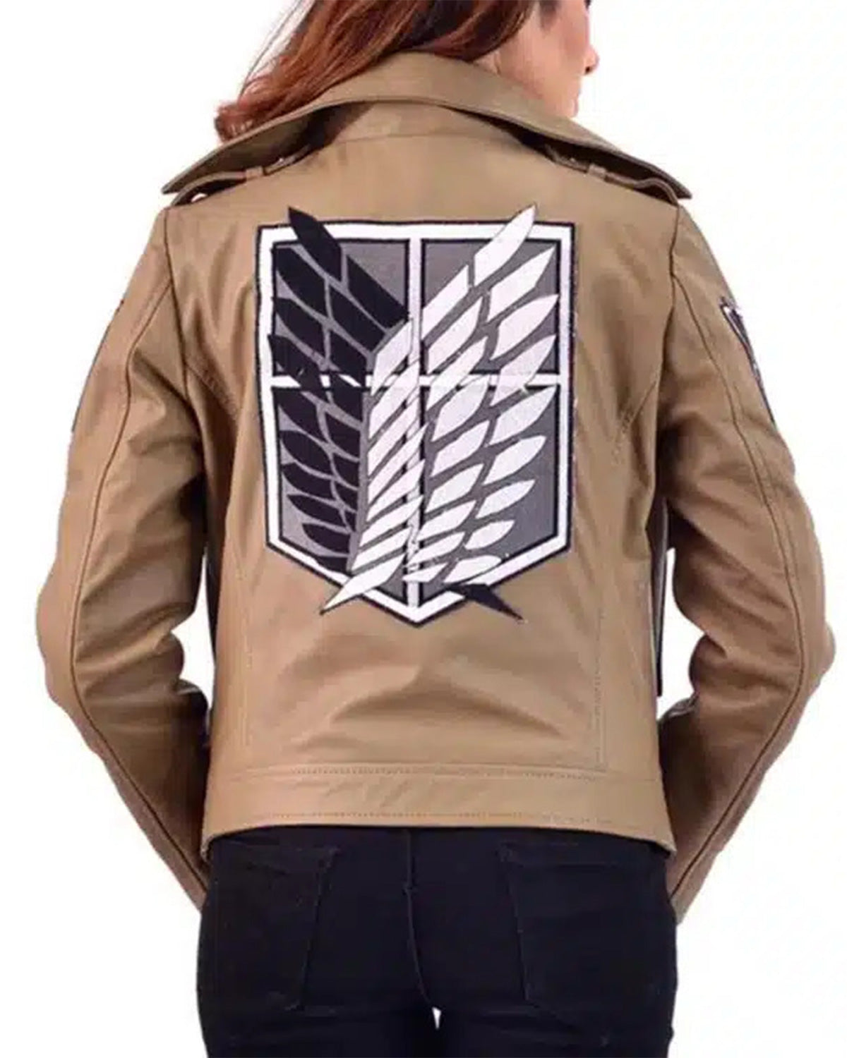  Womens Leather Jacket Of Attack On Titan Survey Corps 