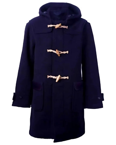 1UP Movie DJ Mausner Navy Blue Wool Coat | Elite Jacket