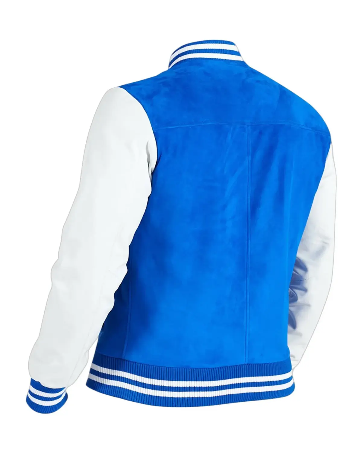 Mens Blue and White Varsity Jacket | Get Free Shipping!