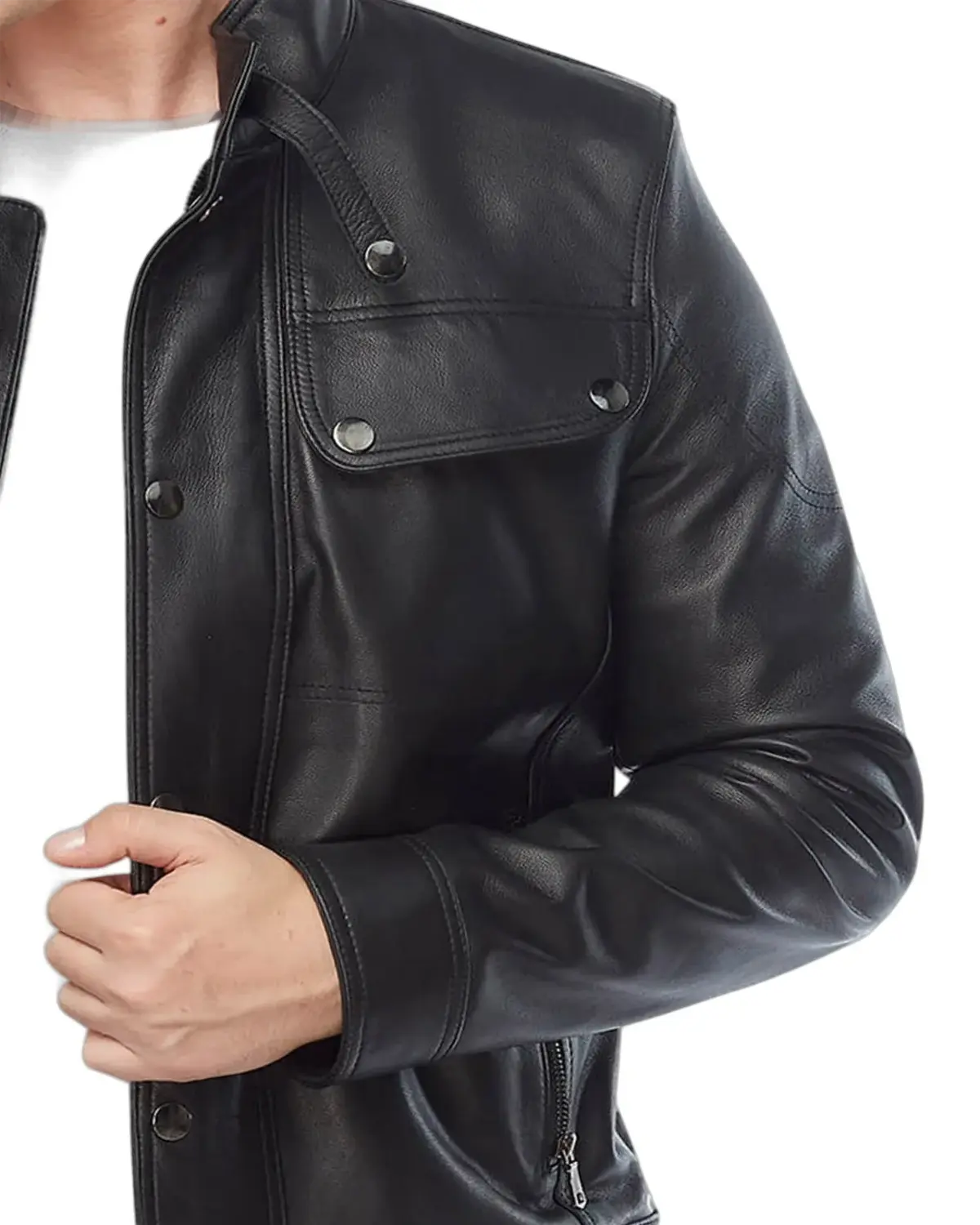 Mens Soft Black Biker Leather Jacket | Elite Jacket