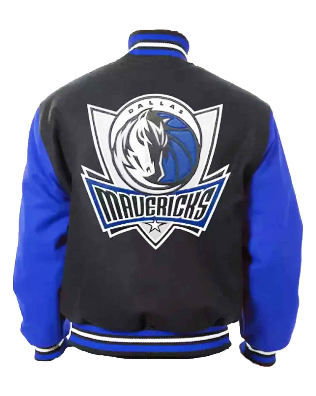 NBA Dallas Mavericks Letterman Blue And White Varsity Jacket