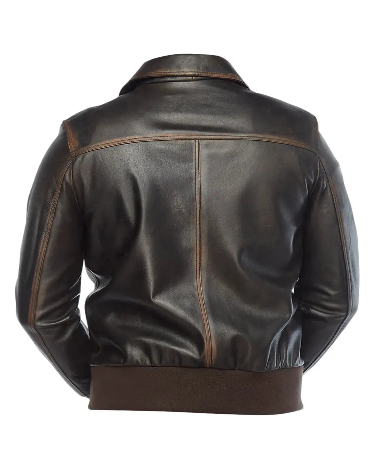 Mens Real Distressed Leather Bomber Jacket | Elite Collection