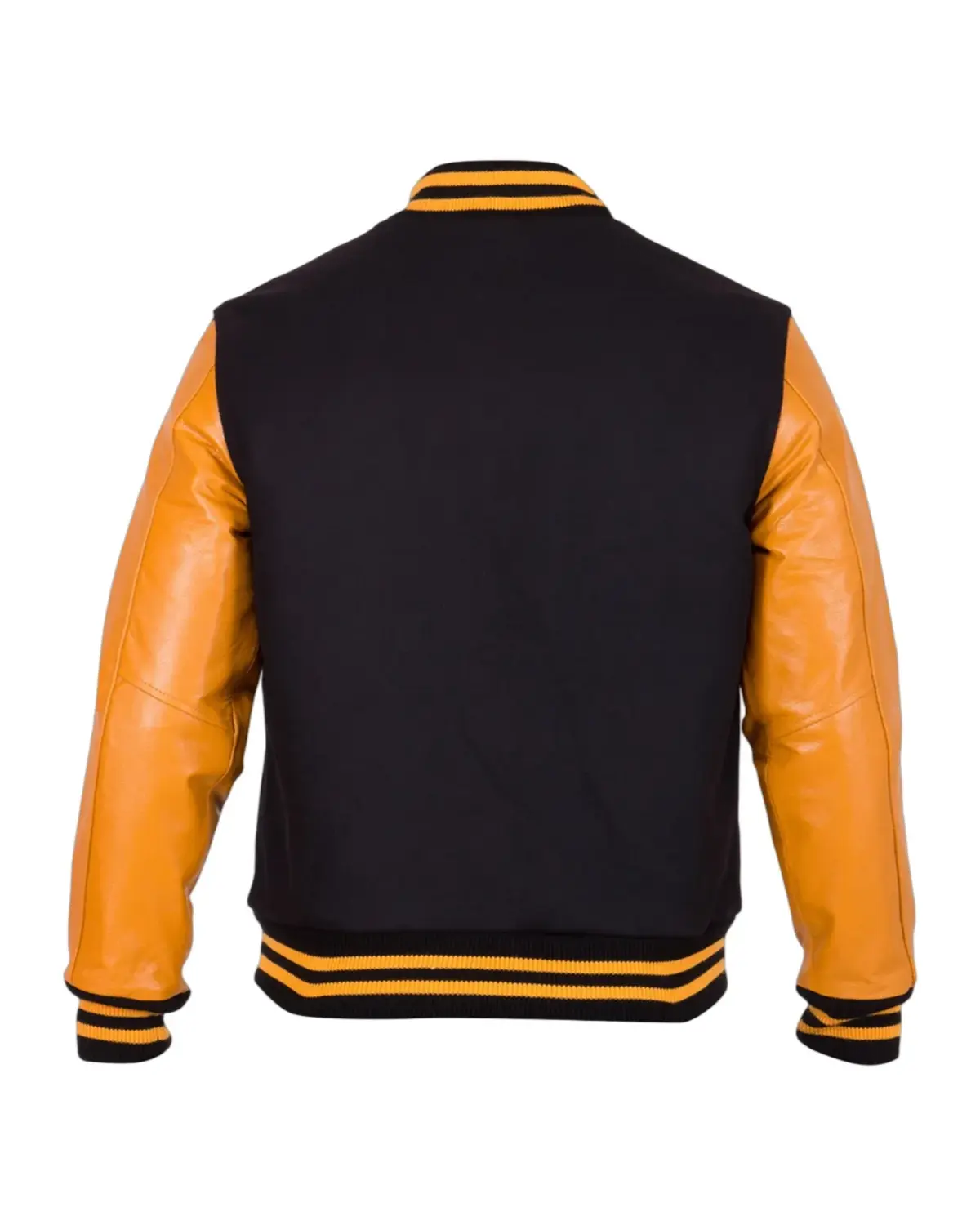 Mens Black and Yellow Varsity Jacket | Elite Jacket