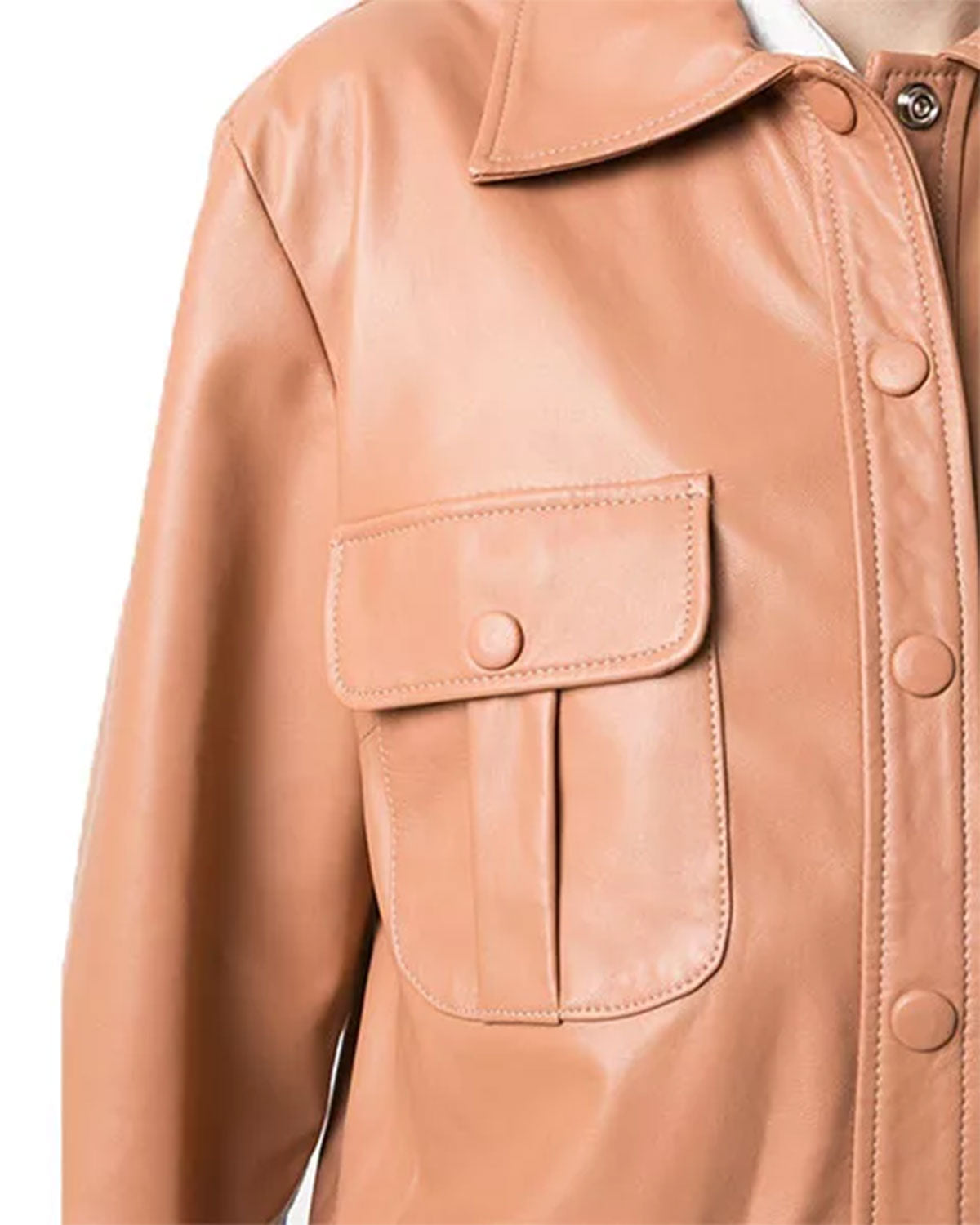 Womens Brown Leather Trucker Jacket | Elite Jacket
