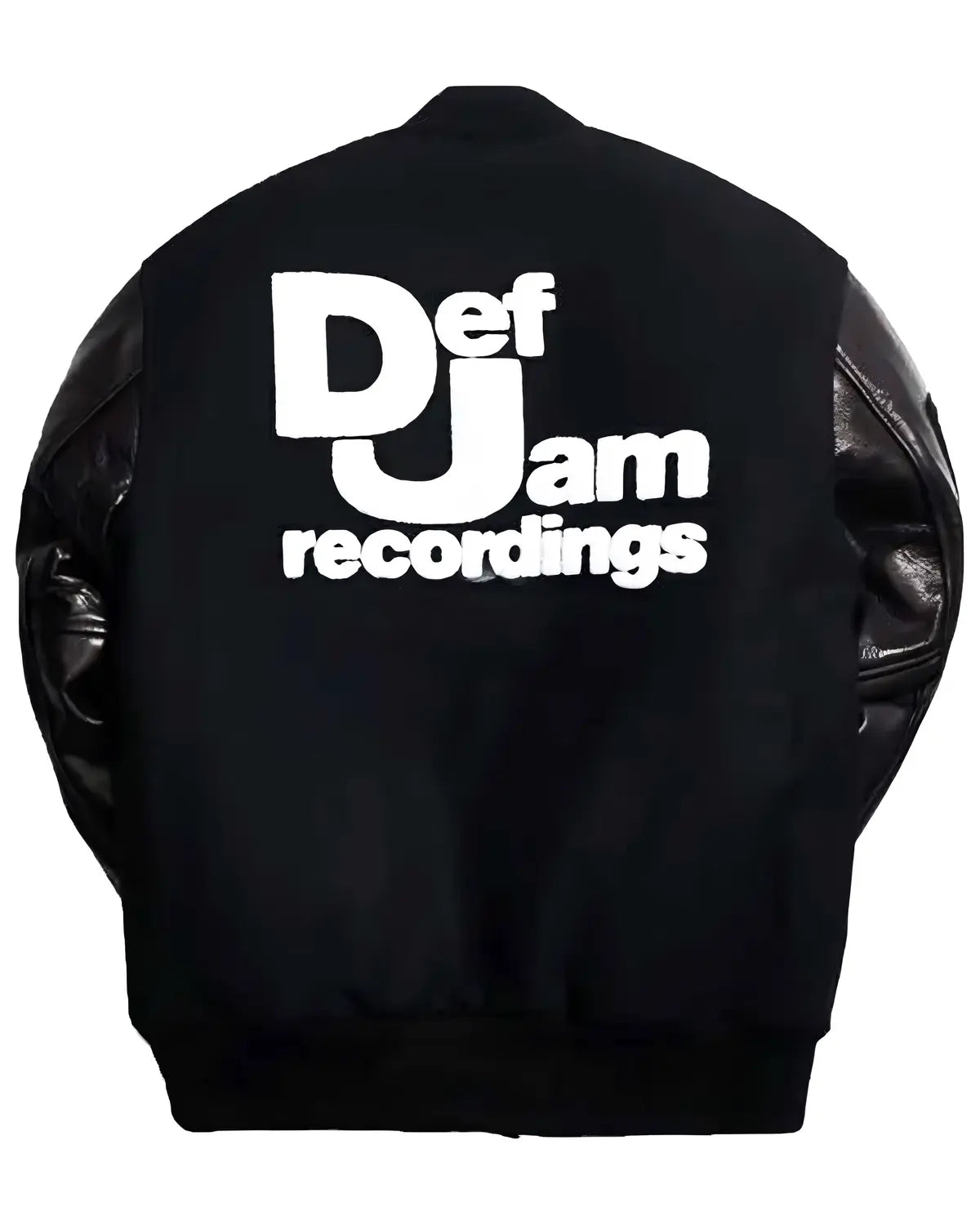 Mens Def Jam Game Black Varsity Leather Jacket | Elite Jacket