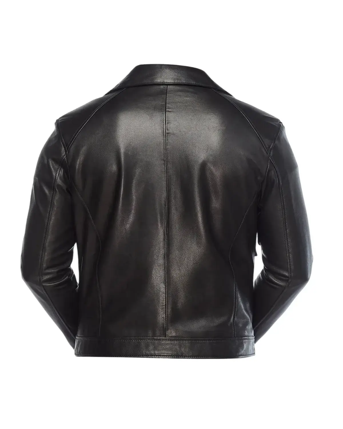 Mens Midnight Black Biker Leather Jacket | Elite Jacket