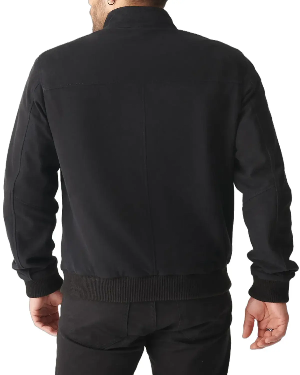 Mens Matt Black Suede Leather Jacket | Elite Jacket