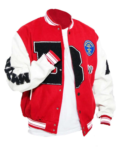 B Patch Letterman Bomber Varsity Jacket | Elite Jacket