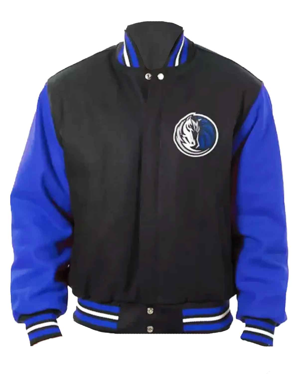 NBA Dallas Mavericks Letterman Blue And White Varsity Jacket