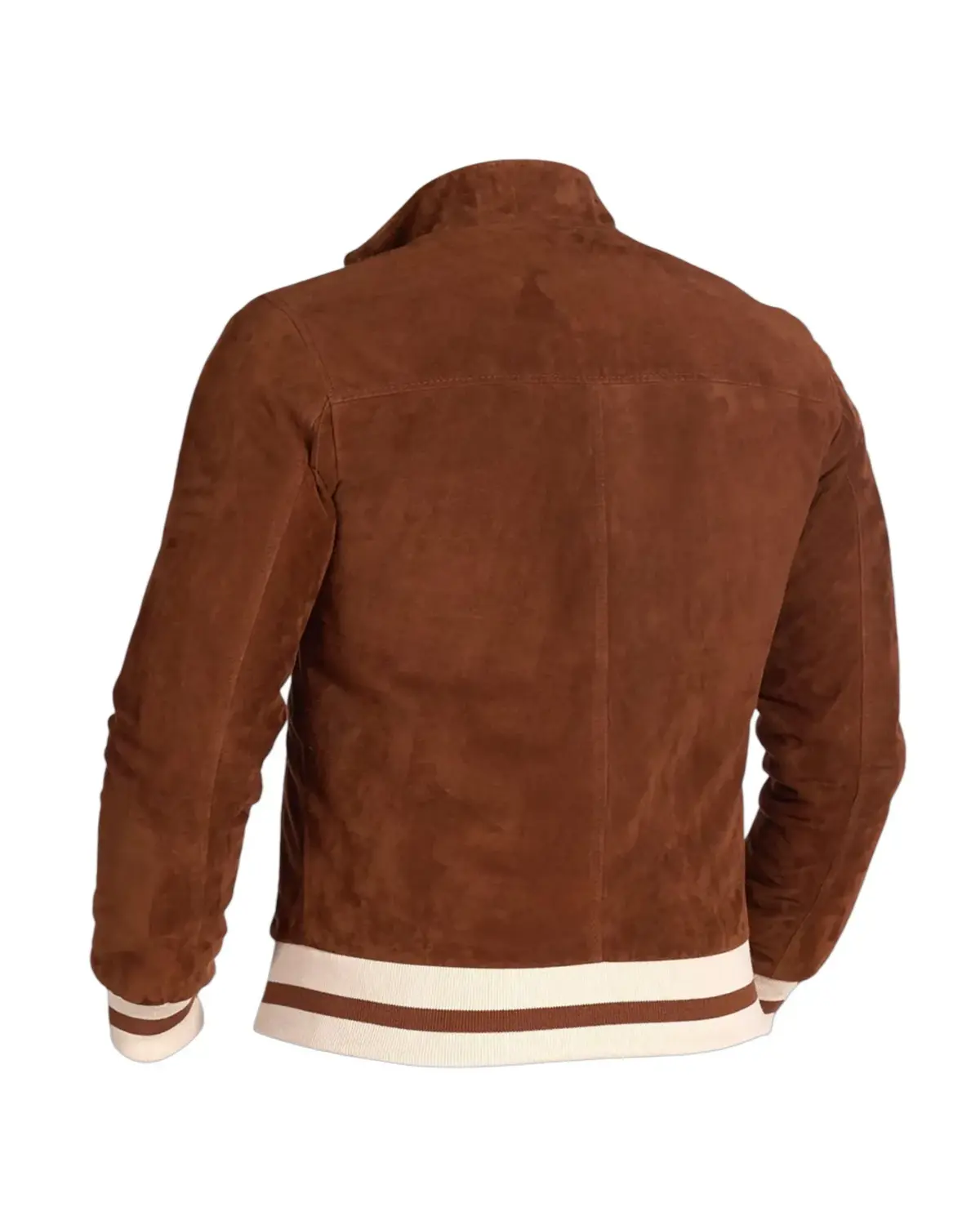 Mens Slimfit Brown Suede Leather Jacket | Elite Collection